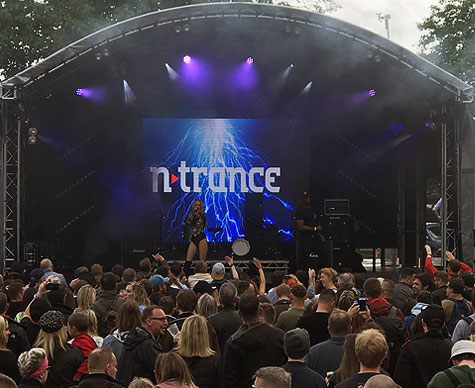 LED screen as stage backdrop, Witney.